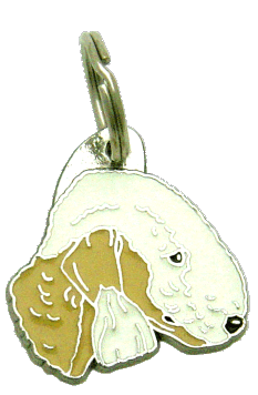 BEDLINGTON TERRIER WHITE BROWN <br> (pet tag, engraving included)